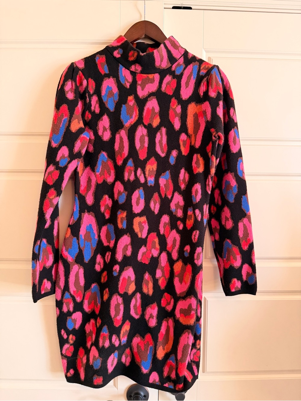 FARM Rio Leopard Print Sweater Dress - Knee Length